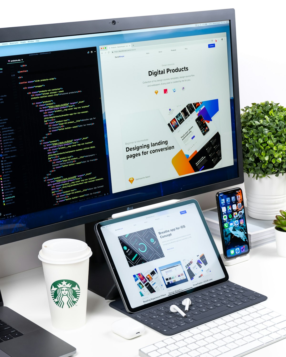 Professional website design and development on multiple devices